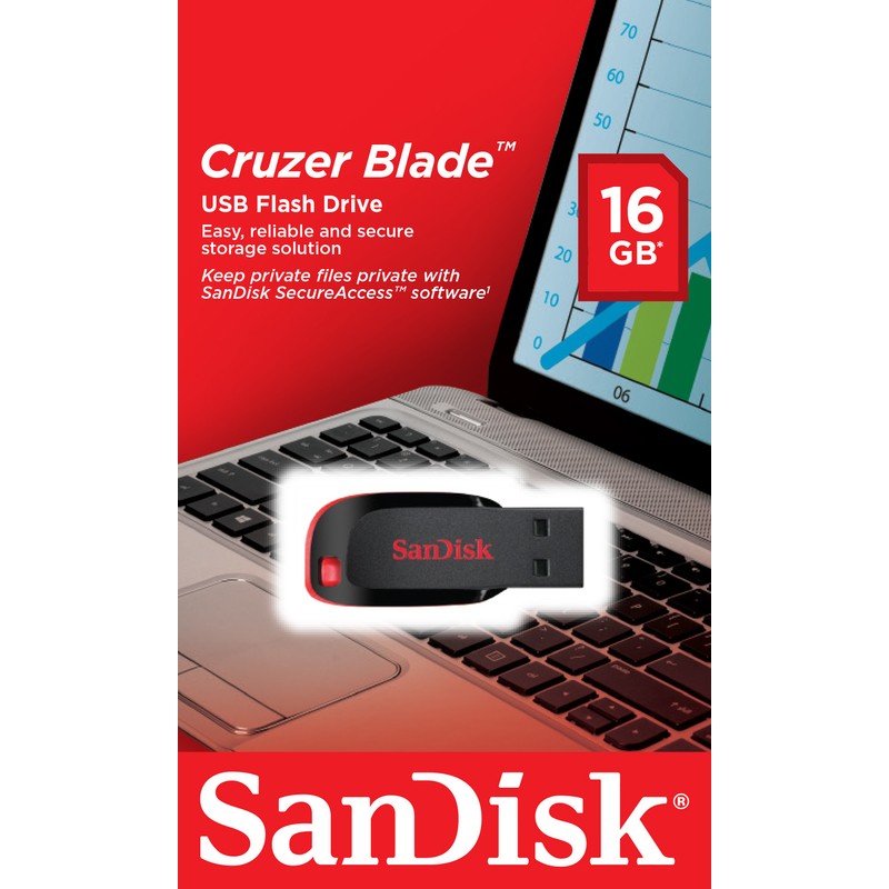 PEN DRIVE 16GB CRUZER BLADE SANDISK